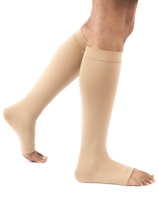 Class 1 Compression Stockings - Open Toe | Knee Length