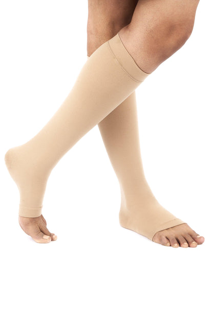 Class 1 Compression Stockings - Open Toe | Knee Length