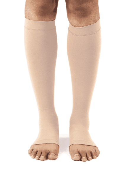Class 2 Cotton Compression Stockings - Open Toe | Knee Length