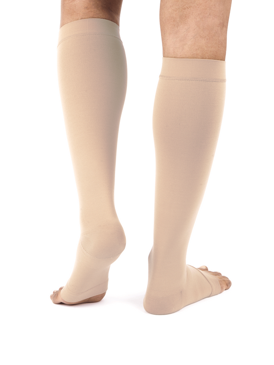 FederFlex Class 3 Compression Stockings - Open Toe | Knee Length | FederFlex