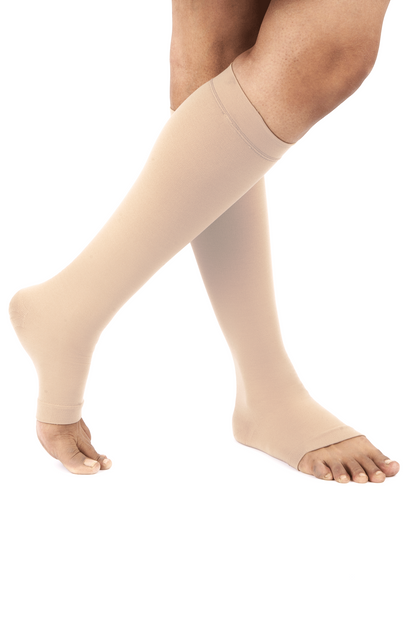 FederFlex Class 3 Compression Stockings - Open Toe | Knee Length | FederFlex