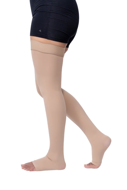 Class 2 Compression Stockings - Open Toe | Thigh Length