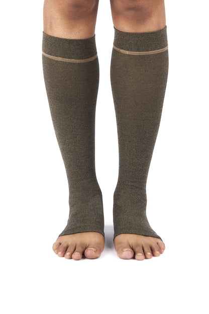 FederFlex Class 3 Compression Stockings - Open Toe | Knee Length | FederFlex