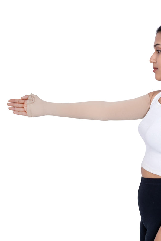 Lymphoedema Arm Sleeve (WITH HAND / WITHOUT SHOULDER CAP)