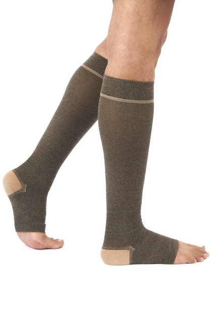 FederFlex Class 3 Compression Stockings - Open Toe | Knee Length | FederFlex